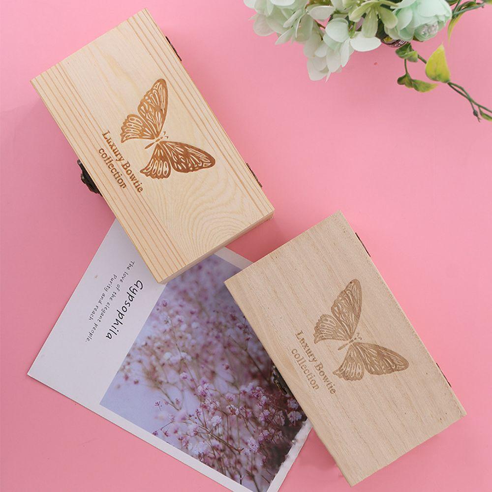 Tea Boxes Earring Containers Jewelry Box Wooden Storage Box Clamshell Box Decorative Trinket Case