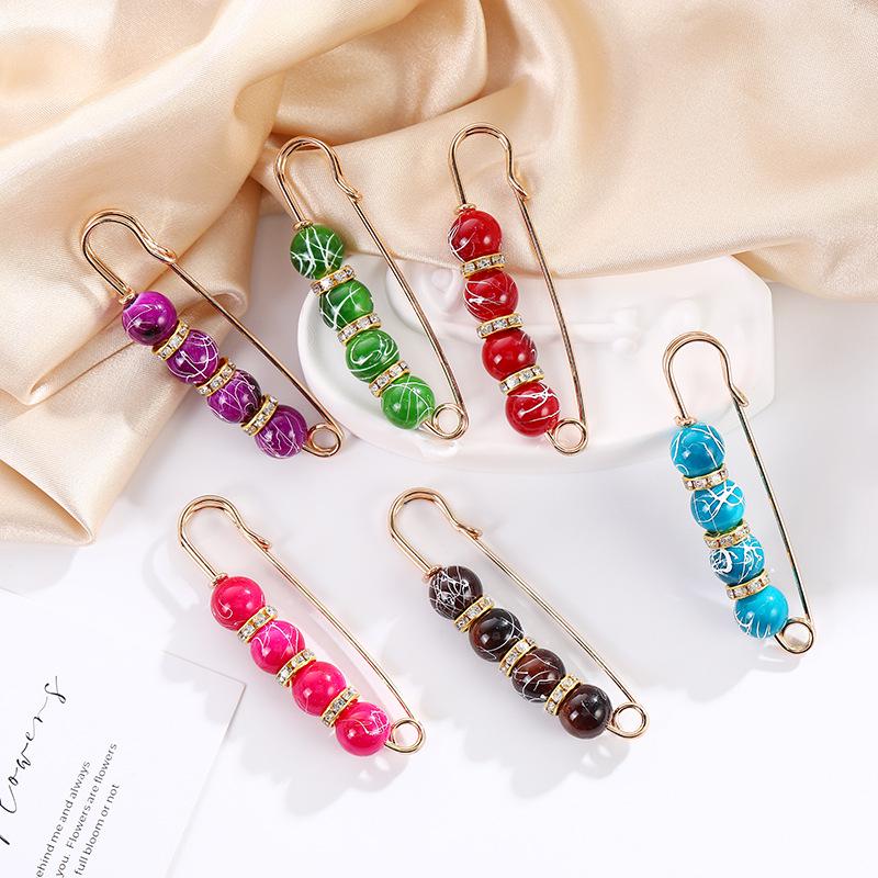 Pearl Waist Cinching Pin Set – Safety Pin Brooch for Women's Clothing