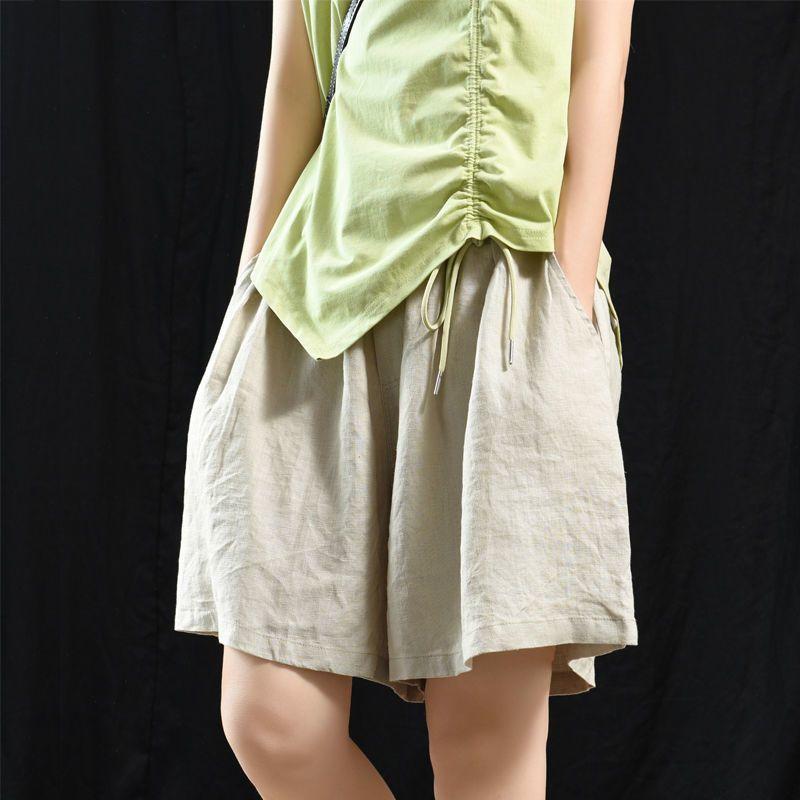 8XL Women's Elastic Waist Shorts Solid Color Shorts with Pockets Loose Shorts Sweat Shorts Casual Summer Athletic Shorts Comfy Shorts