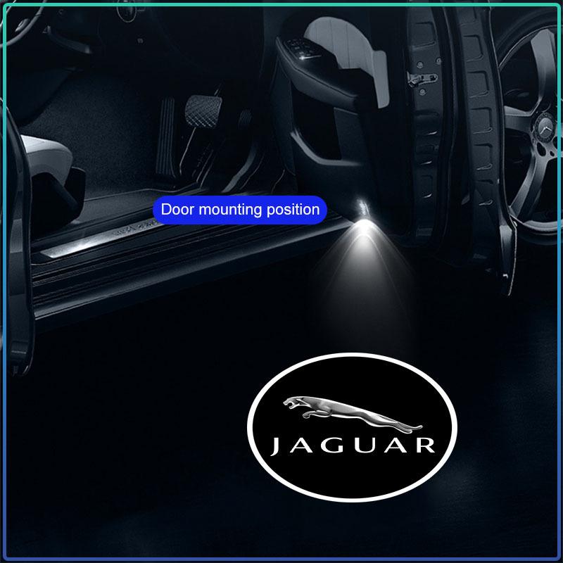 2 Peças de Luz Projetora de Sombra Fantasma para Porta de Carro LED Lâmpada de Logo de Boas-Vindas Automática Sem Fio Para Jaguar XF XE XJ F-Pace X-Type S-Type F-Type E-Pace I-PACE XK