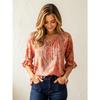 Printed Lace-up Loose Top for Women Summer Casual Versatile Short-sleeved T-shirt Korean Style Fashion Slimming Bottoming Shirt