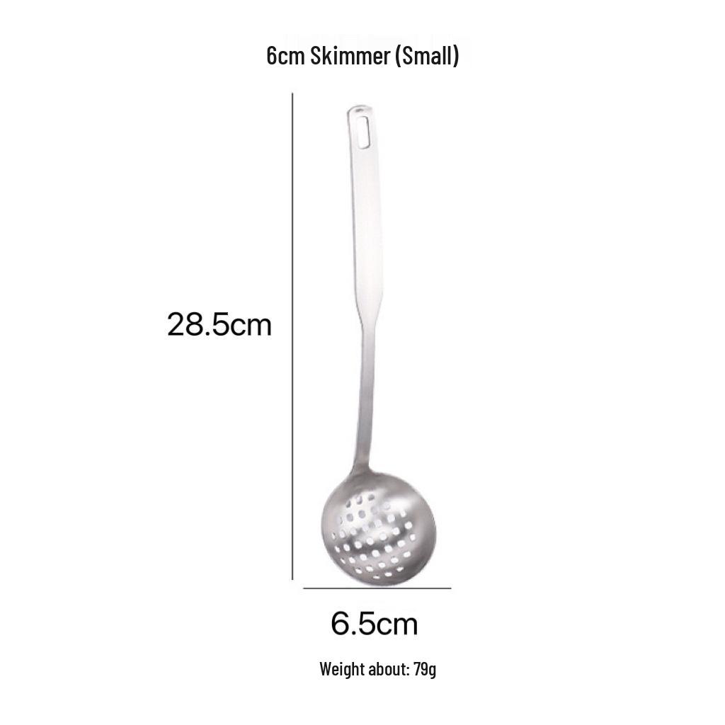 Stainless Steel Long-Handled Soup and Slotted Spoons for Hot Pot