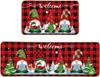 Cross-Border Christmas Holiday Two-Piece Kitchen Mat Set - Oil-Absorbing, Dirt-Resistant