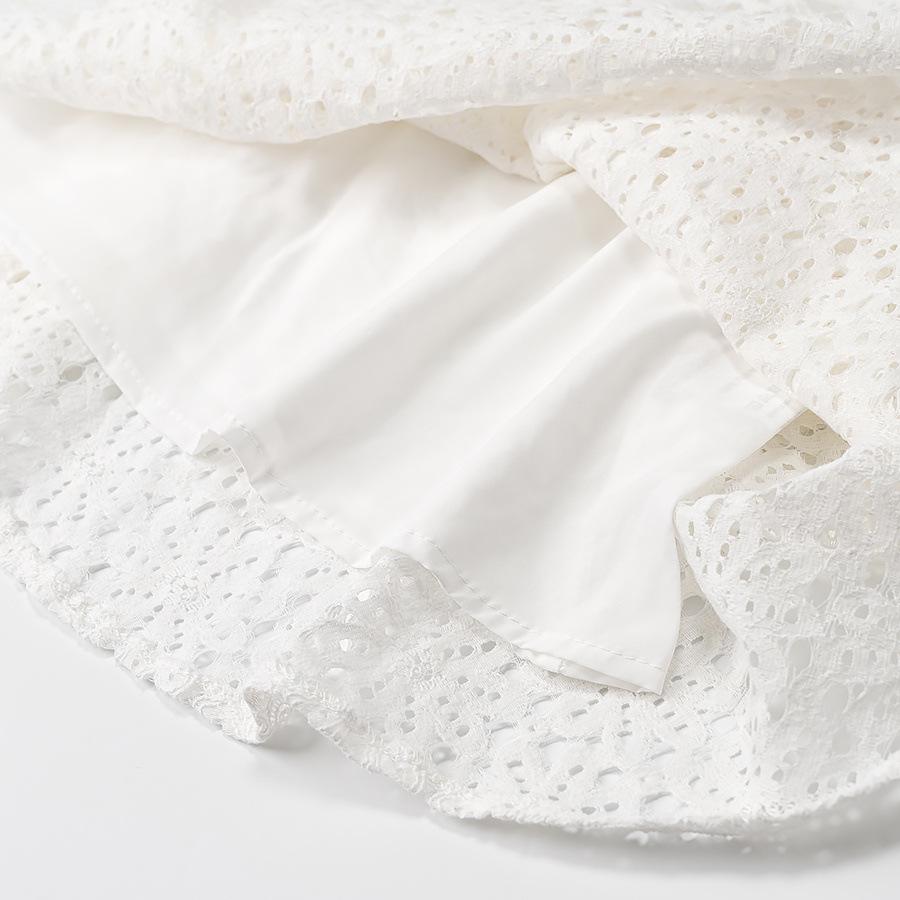 Spring 2025 Women's European & American Style Lace Dress with Tie-Front