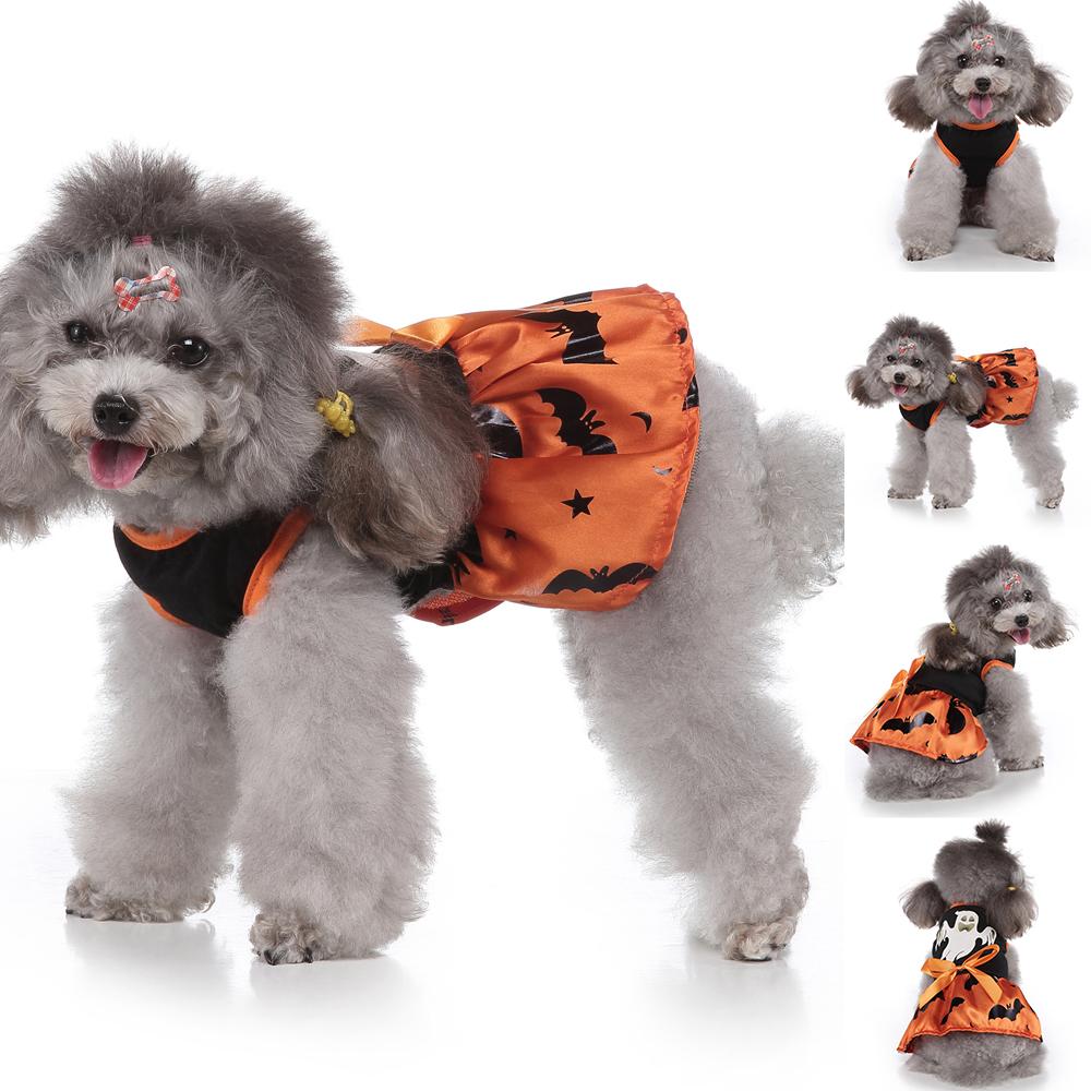 

Хэллоуин Pet Щенки Собаки Симпатичные Призраки Batdress Одежда Colorblock Лук Одежда