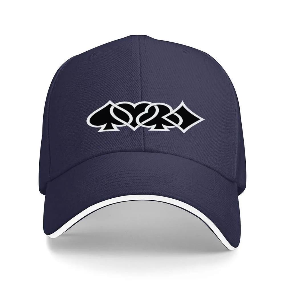Poker Suits Spades Hearts Diamonds Graphic Baseball Cap Adjustable Casual Polyester Unisex Cap