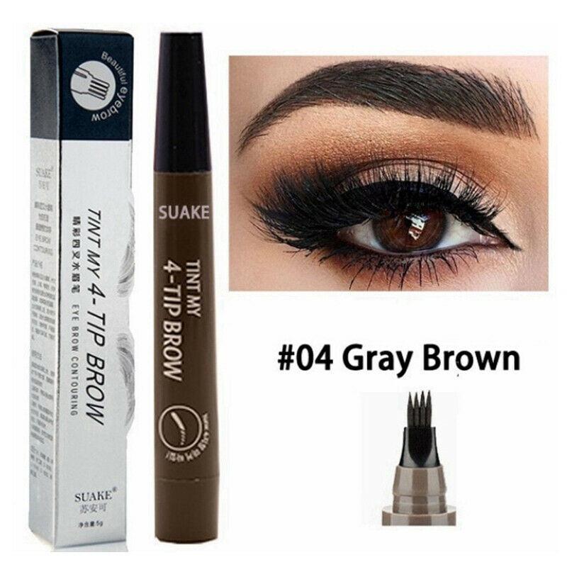 4-TIP BROW Liquid Eyebrow Pencil Waterproof Microblading Fork Tip Fine