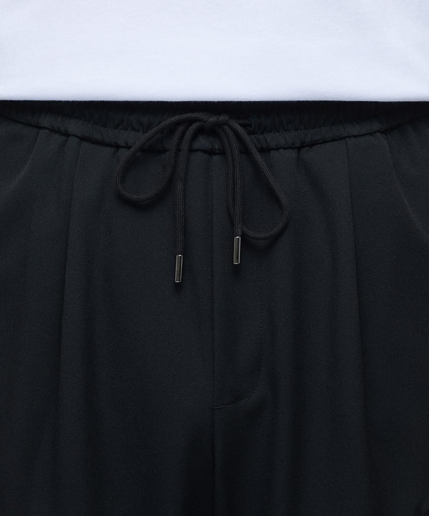 MUSINSA STANDARD Wide Elastic Cargo Slacks [Black]