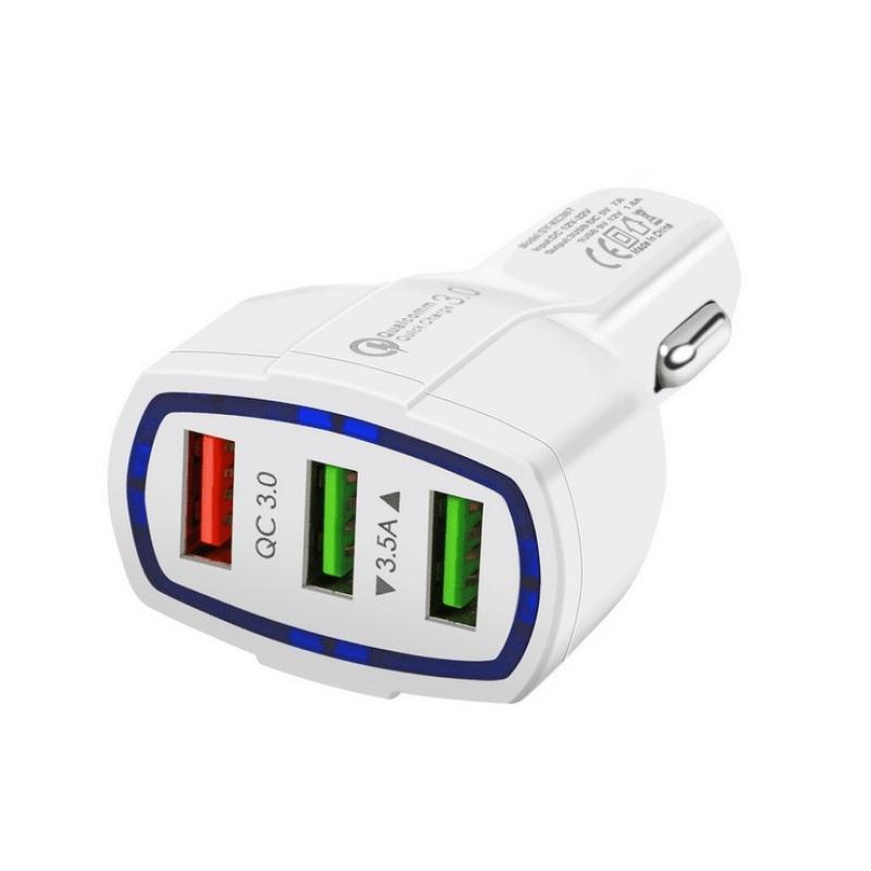 Fast Quick CAR Charger(3 ports)USB (16W / 5,9,12V / 3.2A) for Android iPhone