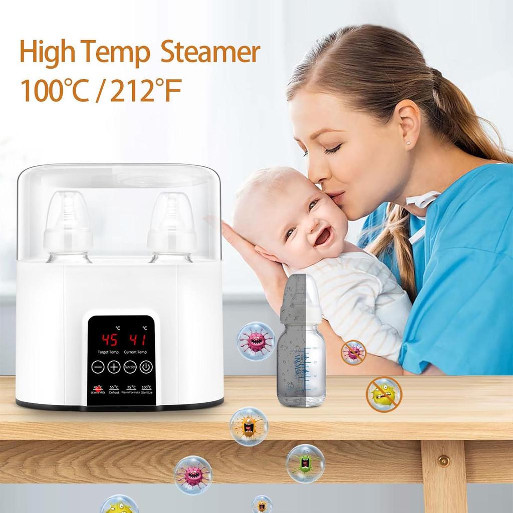 Adjustable Temperature Baby Bottle Warmer for Heating and Thawing Breast Milk