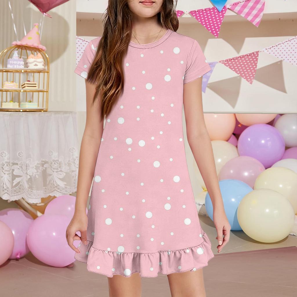 Girls' Pocket Dress - Short Sleeve Loungewear