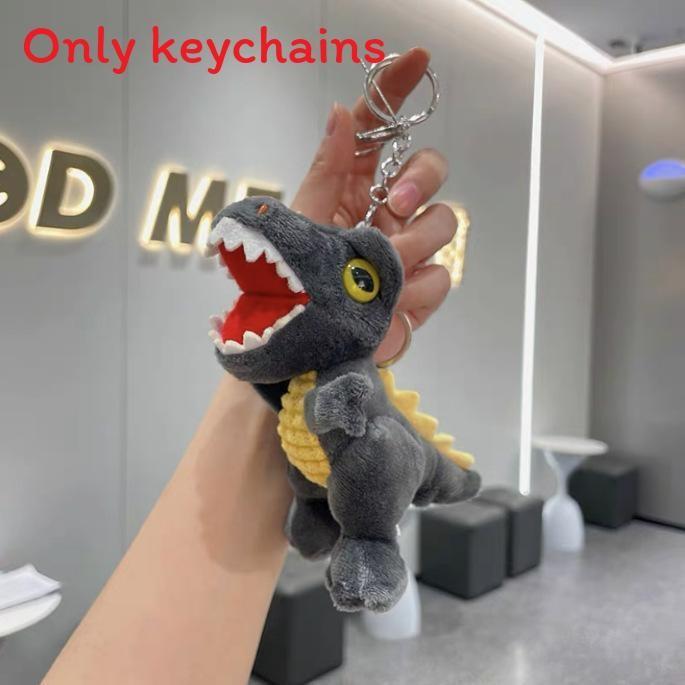 T Rex Dinosaur Plush Key Holder With Embroidery Design For Bag Decor Gifts And