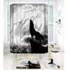 Bathroom Shower Curtain Four-Piece Digital Printing African Animal Waterproof Shower Curtain Shower Curtain Partition Curtain Bath Mat