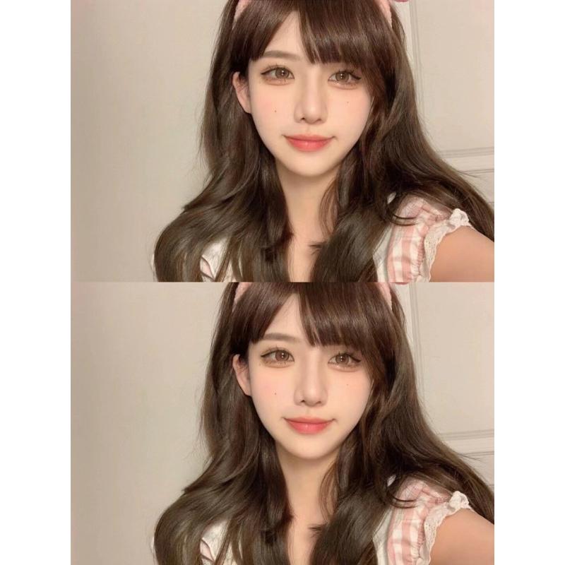 Kontaktlinsen für den jährlichen Gebrauch, große Augen, 14,5 mm, Myopie-Kontaktlinsen, Farblinsen, Puppenbrille, braune und blaue weiche Linsen mit Lösung