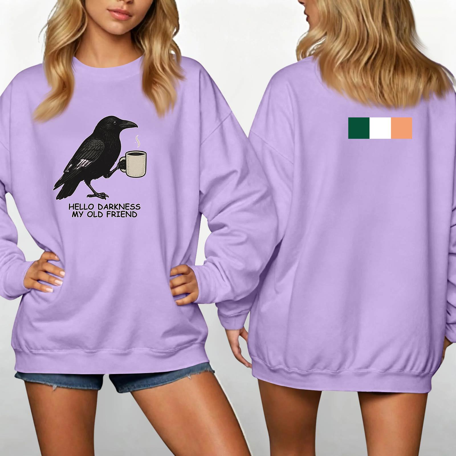 

Women s Casual Fashion Neck St. Patrick Print Sweatshirt M фіолетовий
