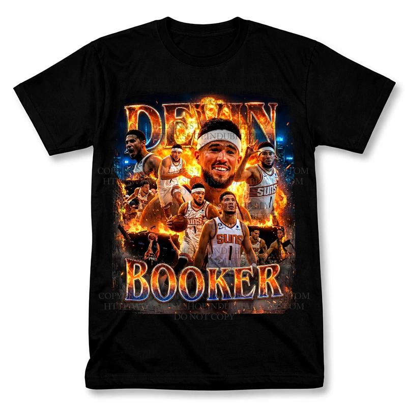 Devin Booker Phoenix Suns Graphic T shirt Vintage Style Basketball Fan Tee 3XL