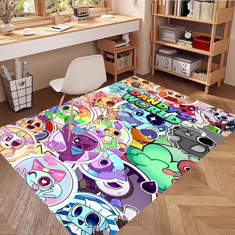 Dandy's World Print Rug, Washable Floor Carpet, For Entryway Dorm Laundry Room Office Study, Home Decor Birthday Christmas Gift