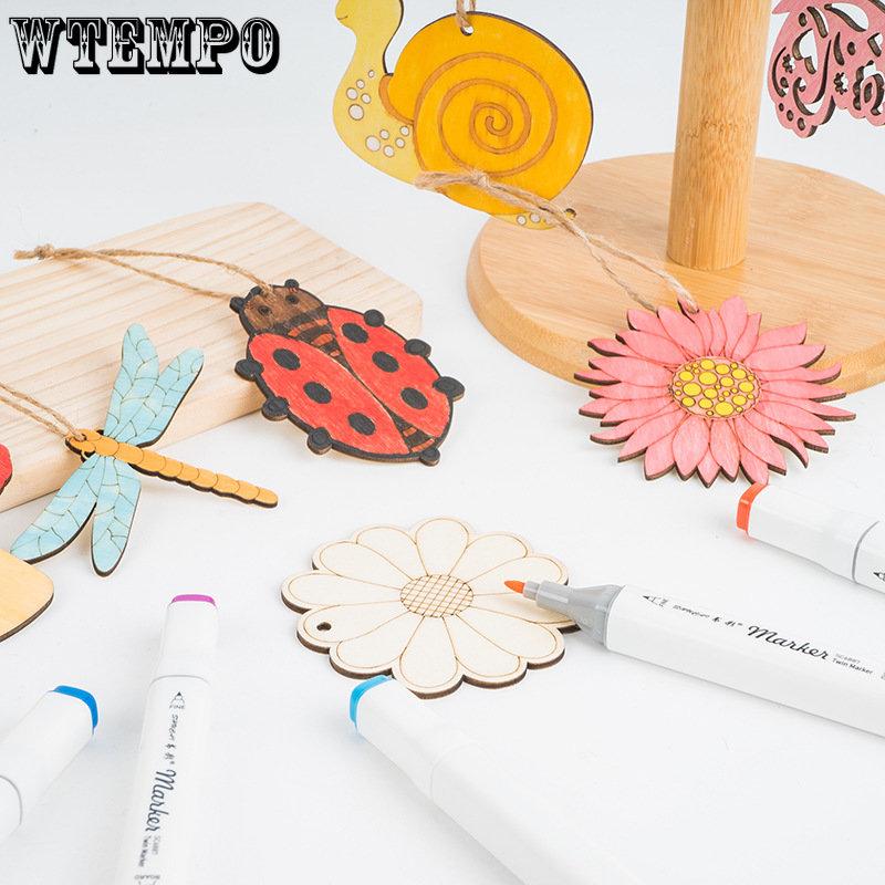 

10 шт. незаконченные деревянные поделки, вырезанные из бумаги, деревянные детали, поделки с деревянной краской, детская живопись, поделки своими руками, живопись, бирки, свадебные украшения для дома