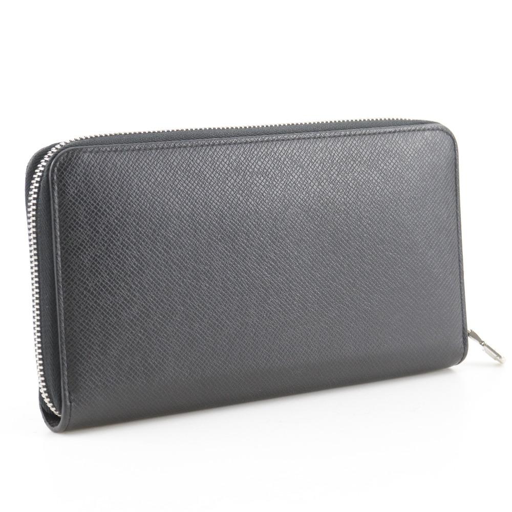 LOUIS VUITTON Zippy Organizer NM Purse M30056 Noir black Taiga mens Used