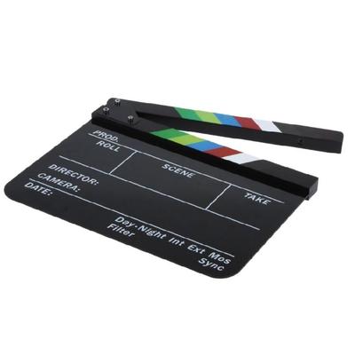 Reusable Film Clapper Board Video Scene Clapperboard for Directors and Cinematographers 10x12Inch Black