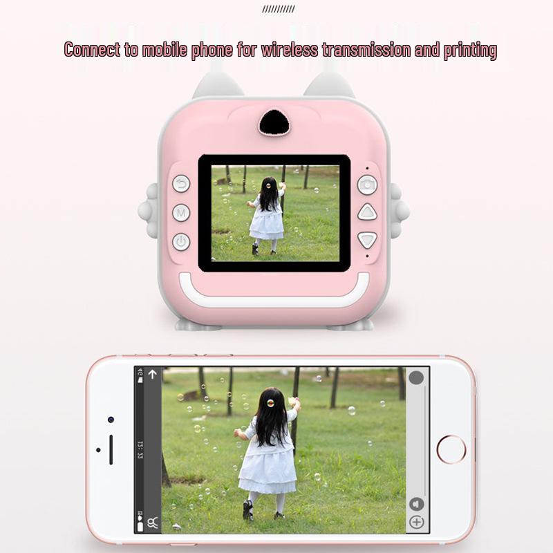 Children's Bluetooth HD Mini Polaroid Camera - Instant Print, Holiday Gift for Students