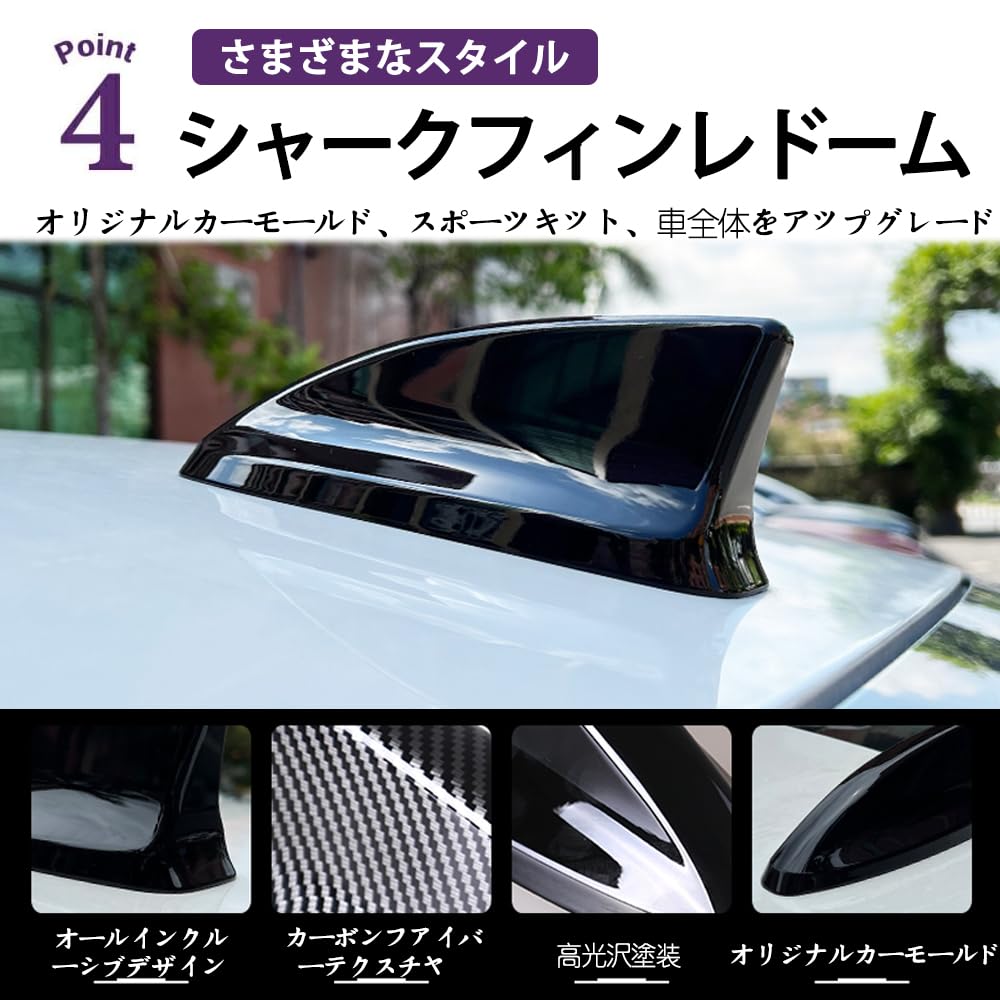 Für Civic Type R FL5 Spezielle Haifischflossen-Antenne Dekorative Abdeckung Auto-Aufkleber ABS