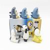 Charming Q Cute Shark Cat Blind Box Figurines With Salmon Sushi Design Pvc Material