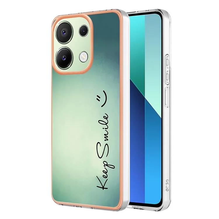

YB IMD Series-19 Style-D для Xiaomi Redmi Note 13 4G Чехол из ТПУ с гальваническим рисунком, чехол для телефона