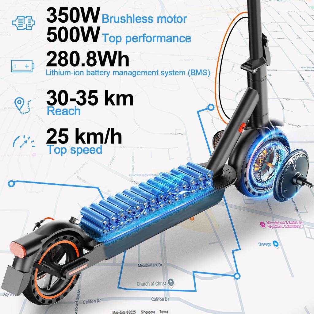 TODIMART T3S City Electric Scooter with APP Control and Turn Signals