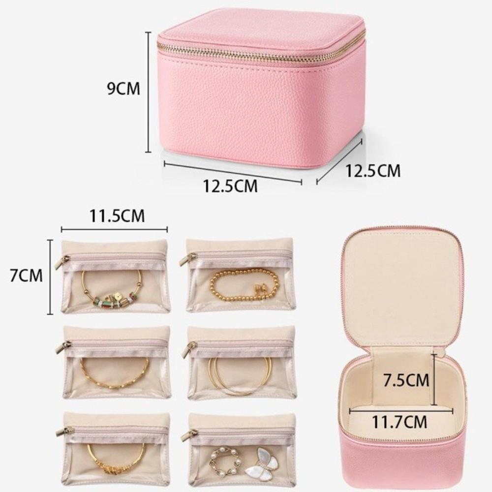 Portable Travel Jewelry Box Large Capacity Small Item Storage Box New Jewelry Case