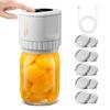 Electric Mason Jar Vacuum Sealer Kit Cordless Automatic Jar Sealer Kit for Food Storage and Fermentation with Wide-Mouth and Mason Jar Lids
