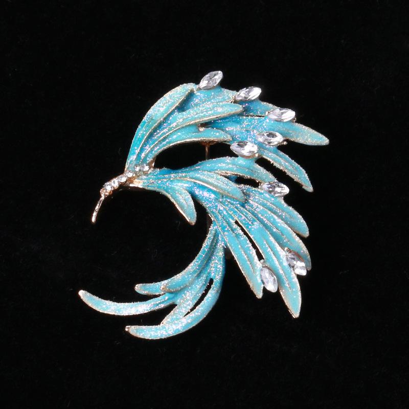 Chinese Style Enamel Color Phoenix Brooch Female Tide Personality Temperament Coat Cardigan Corsage Versatile Fashion Pin