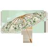 New 16-bone hand open three-fold color glue double-layer umbrella, solid wood handle parasol, sun protection parasol