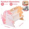 2 Tier Baby Bookshelf Double Sided Storage Montessori Wood Book Rack for Baby Nursery Room Playroom Classroom and Bedroom Decor