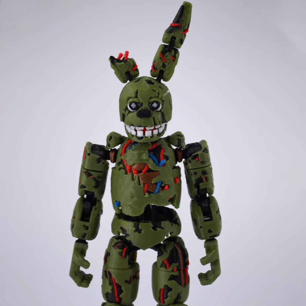 Fnaf Freddy Fazbear'S Pizza Springtrap Toys 3D Printed Action Figures Anime Model Lucky Dummy 13 Multi-Jointed Ornaments Gifts