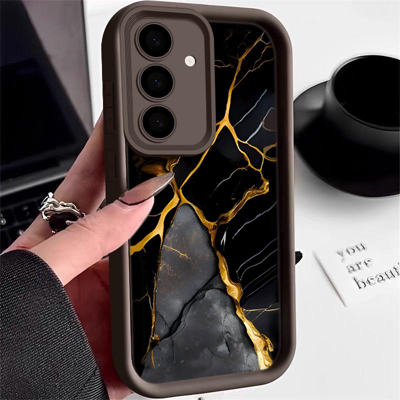 Husa de marmura colorata pentru Samsung S25 S24 S22 Ultra S23 S21 Fe A55 A54 A53 A52 A35 A15 A16 A06 Husa de protectie pentru lentile din silicon moale, rezistenta la socuri