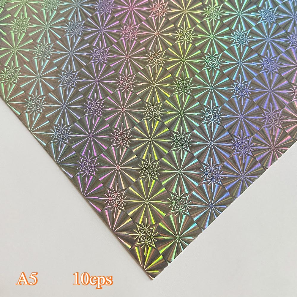 Laser Flash Paper Cross Border Hot SaleColorful ThickLaser Paper Gold SilverCard Paper Craft Paper Aluminum Foil PET MirrorPaper