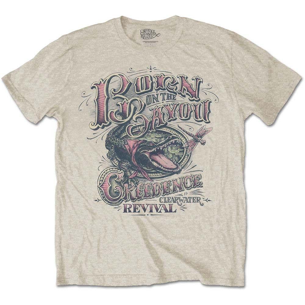 Maglietta Unisex Cotone Oversize Taglia L s Creedence Clearwater Revival Born on the Bayou Vestibilità Slim XXL