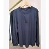 Men Women Long Sleeve Pullover T Shirt Waffle Knit Henley Neck