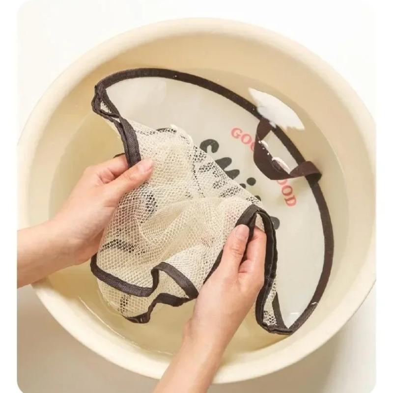 Extra Large Wall Mounted Mesh Storage Bag Cartoon Design for Organizing Toys Clothes Socks Bathroom Items Portable Net Organizer