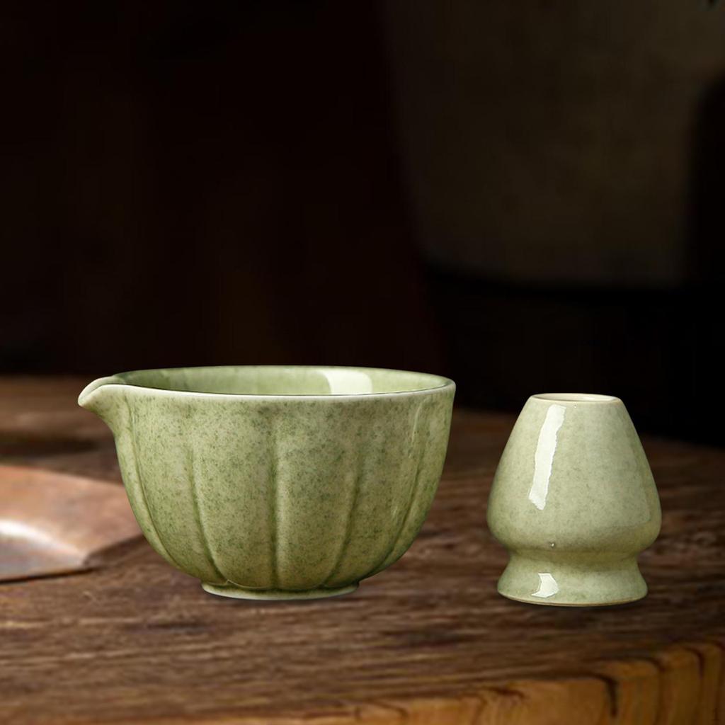 Ceramic Matcha Bowl Porcelain Mixing Container Green Tea Cup for Lovers