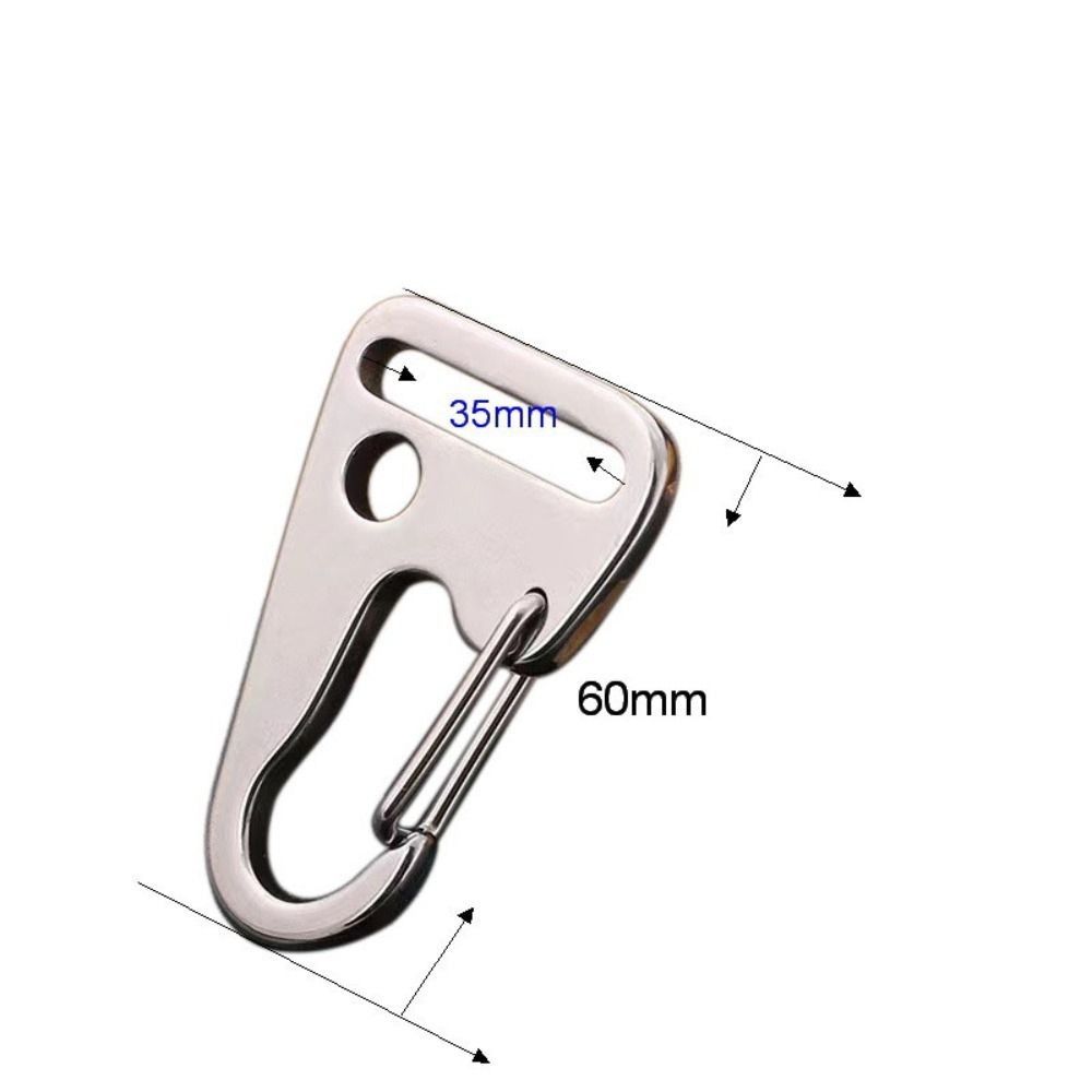 Stainless Steel Hook Clips Black/Silver Belt Carabiner New Strap Buckle Outdoor Tool