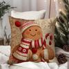 Gingerbread Man Christmas Pillowcasesuitable For Sofa Car Bedroom Decorative Cushion Cover Pillow Cover