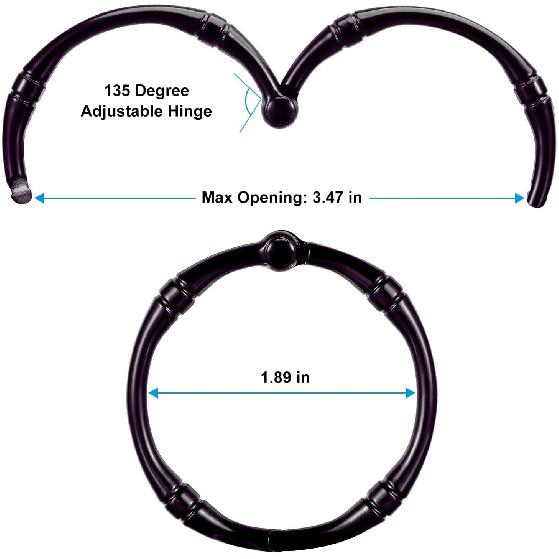 Bronze Shower Curtain Rings, Rustproof Shower Curtain Hooks for Bathroom, CHICTIE Metal Decorative Shower Hooks Hangers for Shower Curtain Rod,Set of