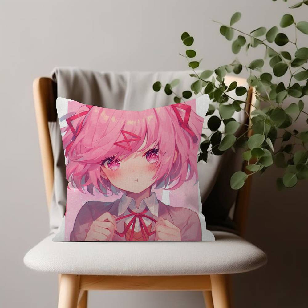 Anime Character Cushion Cover Inches Farmhouse Decor Home Throw Natsuki Pillow Covers For Couch Decorations