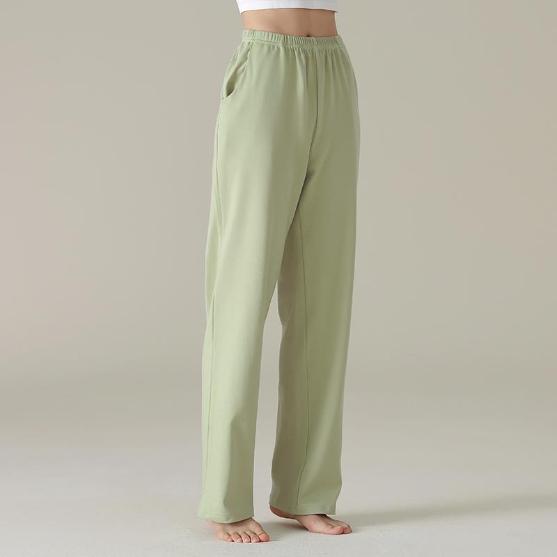 Damen High Waist Graue Baumwoll-Pyjamahose - Übergröße, Leichtgewicht, Gerades Bein, Vielseitig für Zuhause oder Outdoor