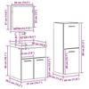 Bathroom Furniture Set 4 Pcs Reclaimed Wood Engineered Wood