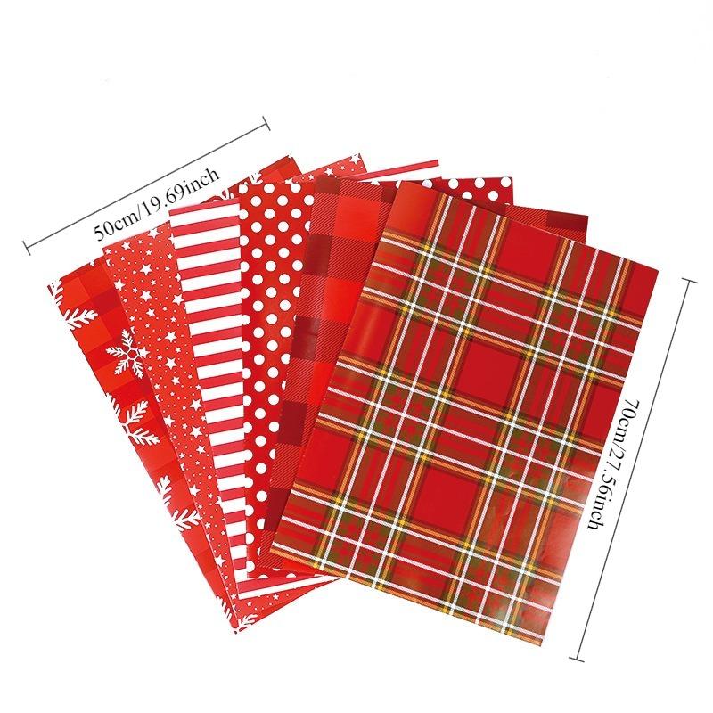 1 Set Christmas Wrapping Paper Valentine's Day Birthday Gift Wrapping Paper New Year Plaid Gift Box Gift Decoration