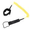 9.8ft Surf Leash Spiral TPU Coiled Stand Up Paddleboard Rope Surfboarding Ankle Strap 360 Degree