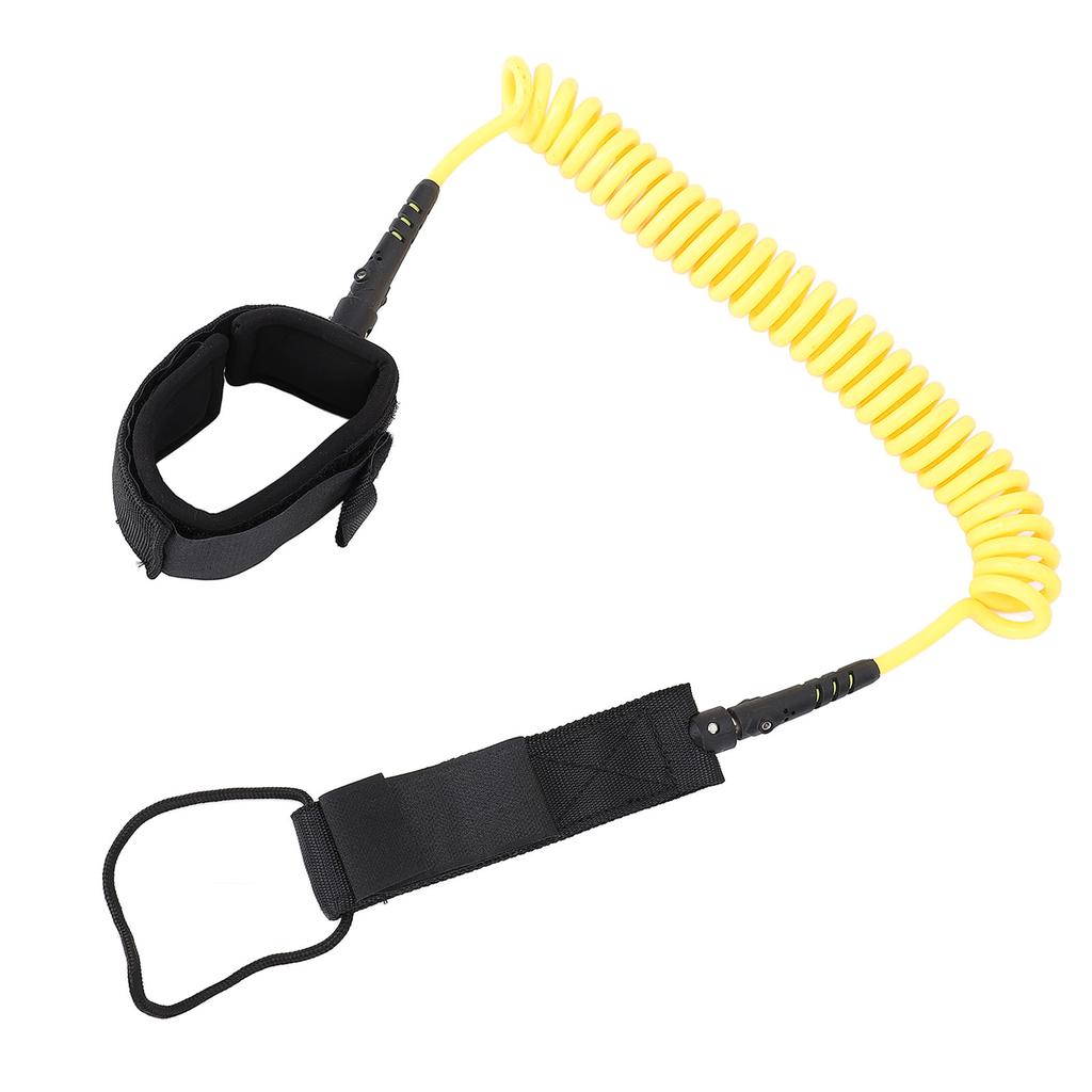 9.8ft Surf Leash Spiral TPU Coiled Stand Up Paddleboard Rope Surfboarding Ankle Strap 360 Degree